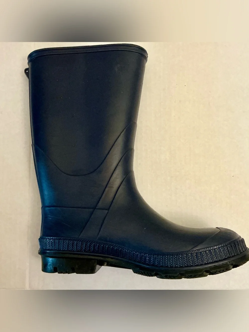 Kamik Youth Size 4 Rain Boots Dark Navy Waterproof Rubber Pull-On Outdoor